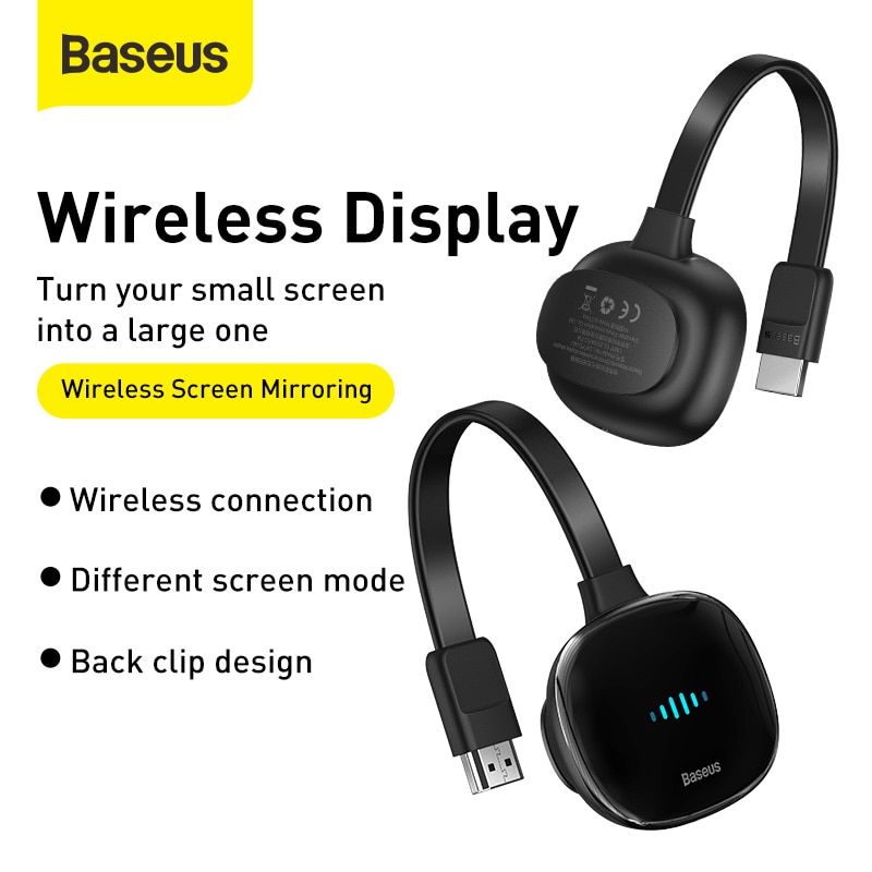 Baseus 4K Wireless USB Type C to HDMI Adapter TV Stick Projector TV