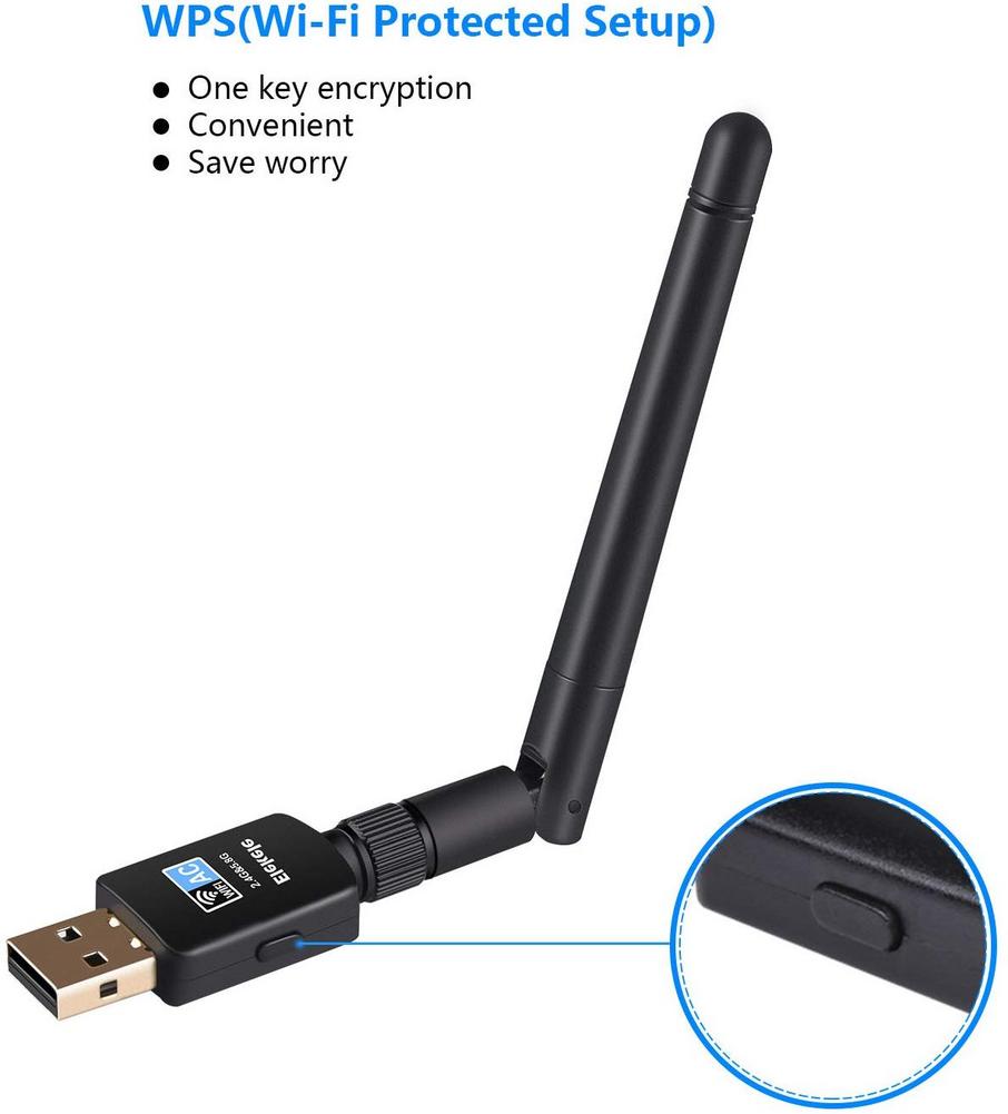 WiFi Adapter Antenna 5GHz 2.4GHz For Windows XP Vista 7 8 8.1 10 Linux 2.6 Or Newer Mac OS X 10.